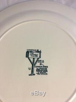 JOHNSON BROS FRIENDLY VILLAGE MERRY CHRISTMAS Chop Plate Large 3-part Relish