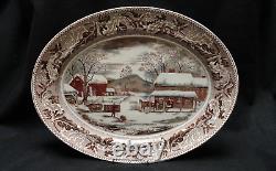 JOHNSON BROS Home for Thanksgiving Historic America Platter Made in England