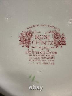 JOHNSON BROS ROSE CHINTZ SOUP TUREEN Pink Roses