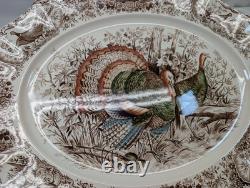 JOHNSON BROS Wild Turkeys Windsor Ware NATIVE AMERICAN 20 X 15.5 PLATTER