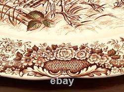 JOHNSON BROS Wild Turkeys Windsor Ware NATIVE AMERICAN 20 X 15.5 PLATTER