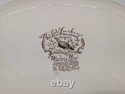 JOHNSON BROS Wild Turkeys Windsor Ware NATIVE AMERICAN 20 X 15.5 PLATTER