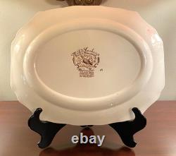 JOHNSON BROS Wild Turkeys Windsor Ware NATIVE AMERICAN 20 X 15.5 PLATTER