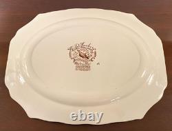 JOHNSON BROS Wild Turkeys Windsor Ware NATIVE AMERICAN 20 X 15.5 PLATTER