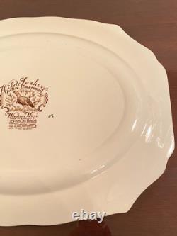 JOHNSON BROS Wild Turkeys Windsor Ware NATIVE AMERICAN 20 X 15.5 PLATTER