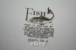 JOHNSON BROS fish plates complete set of all six designs