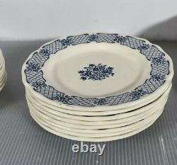 JOHNSON BROTHERS BLUE JARDIN Floral Pattern 38 piece SET SERVICE for 8