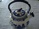 Johnson Brothers Blue Willow Porcelain Enamel On Steel Whistling Tea Kettle With