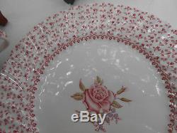 JOHNSON BROTHERS BROS ROSE BOUQUET 16 p IRONSTONE DINNER PLATE BREAD COFFEE CUP