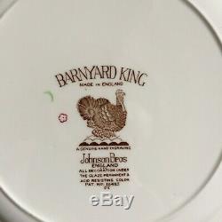 JOHNSON BROTHERS Barnyard King 10 3/4 Turkey DINNER PLATES Set of 5