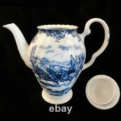 JOHNSON BROTHERS COACHING SCENES BLUE Coffee Pot 9.75 NEW NEVER USED England
