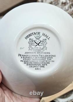 JOHNSON BROTHERS HERITAGE HALL IRONSTONE DISHES Pennsylvania Fieldstone Pattern