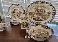 JOHNSON BROTHERS HERITAGE HALL Teapot Coffee Pot Plates Serving Bowls Platter ++