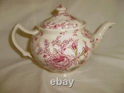 JOHNSON BROTHERS Rose Chintz Teapot, Sugar Bowl and 2 Creamers