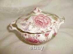 JOHNSON BROTHERS Rose Chintz Teapot, Sugar Bowl and 2 Creamers