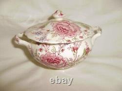 JOHNSON BROTHERS Rose Chintz Teapot, Sugar Bowl and 2 Creamers