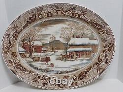 JOHNSON BROTHERS THANKSGIVING HISTORIC AMERICA FROZEN 20 platter