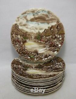 JOHNSON BROTHERS china OLDE ENGLISH COUNTRYSIDE Set of 12 Dinner Plates 10