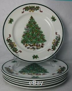 JOHNSON BROTHERS china VICTORIAN CHRISTMAS Set of 6 Dinner Plates 10-1/4