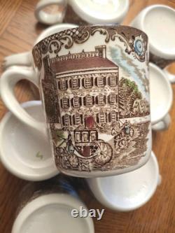 Johnson Brod. Heritage Hall England Set Of 8 Coffee Mugs