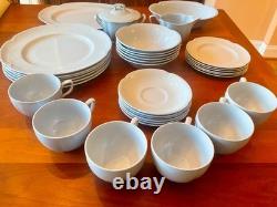 Johnson Bros 34-Piece Dinnerware Set Greydawn (light blue) Very Good Cond