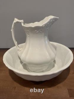 Johnson Bros Antique Royal Ironstone China Pitcher And Bowl Set