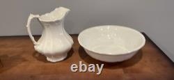 Johnson Bros Antique Royal Ironstone China Pitcher And Bowl Set