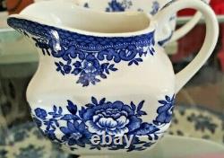 Johnson Bros. Asiatic Pheasant Blue 3 pieces Teapot, creamer, sugar bowl