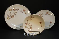 Johnson Bros Autumn Breezes Dinnerware, 38 Pieces, Leaf Pattern, 1970's Vtg