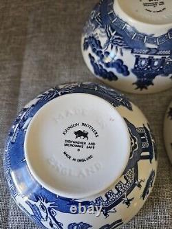 Johnson Bros BLUE WILLOW Oatmeal Bowl (s) 5.5 MADE IN ENGLAND
