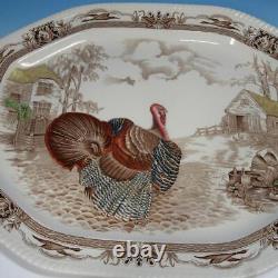 Johnson Bros Barnyard King Thanksgiving Turkey Turkey Platter 20¼ inches