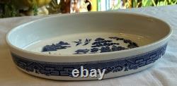 Johnson Bros. Blue Willow Heavy Oval Casserole Baking Dish 11 3/4-England-Great