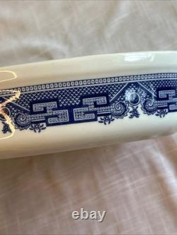 Johnson Bros. Blue Willow Heavy Oval Casserole Baking Dish 11 3/4-England-Great