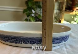 Johnson Bros. Blue Willow Heavy Oval Casserole Baking Dish 11 3/4-England-Great