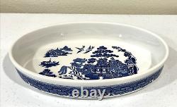 Johnson Bros. Blue Willow Heavy Oval Casserole Baking Dish England