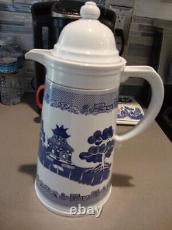 Johnson Bros. Blue Willow Tall Thermos Carafe- Nwot