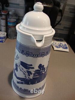 Johnson Bros. Blue Willow Tall Thermos Carafe- Nwot