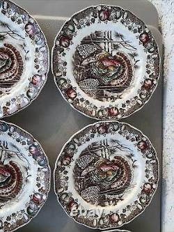 Johnson Bros. Brothers HIS MAJESTY Turkey Dinner Plates Set of 6