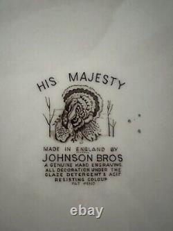 Johnson Bros Brothers His Majesty Thanksgiving Day Dinner Turkey Platter Plate