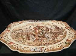 Johnson Bros Brothers His Majesty Thanksgiving Day Dinner Turkey Platter Plate