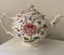 Johnson Bros Brothers Rose Chintz Pink Teapot Vintage Made in England