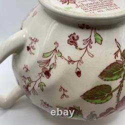 Johnson Bros Brothers Rose Chintz Pink Teapot Vintage Made in England