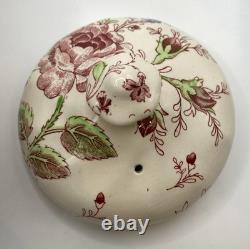 Johnson Bros Brothers Rose Chintz Pink Teapot Vintage Made in England