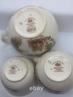 Johnson Bros Castle On The Lake Bone China circa 1950s Luncheon Set 15 Pieces