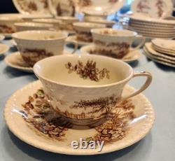 Johnson Bros Castle On The Lake Dinnerware Set Collection! 78 Pieces England