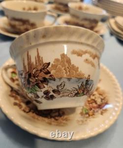Johnson Bros Castle On The Lake Dinnerware Set Collection! 78 Pieces England