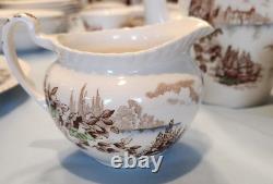 Johnson Bros Castle On The Lake Dinnerware Set Collection! 78 Pieces England Johnson Bros Castle On The Lake Dinnerware Set Collection! 78 Pieces England
