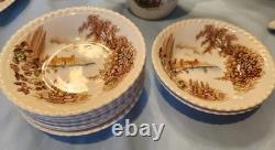 Johnson Bros Castle On The Lake Dinnerware Set Collection! 78 Pieces England Johnson Bros Castle On The Lake Dinnerware Set Collection! 78 Pieces England