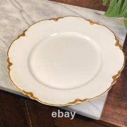Johnson Bros Chantilly Gold 10 Dinner Plate Gold Trim China England Set of 9