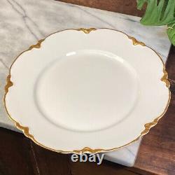 Johnson Bros Chantilly Gold 10 Dinner Plate Gold Trim China England Set of 9